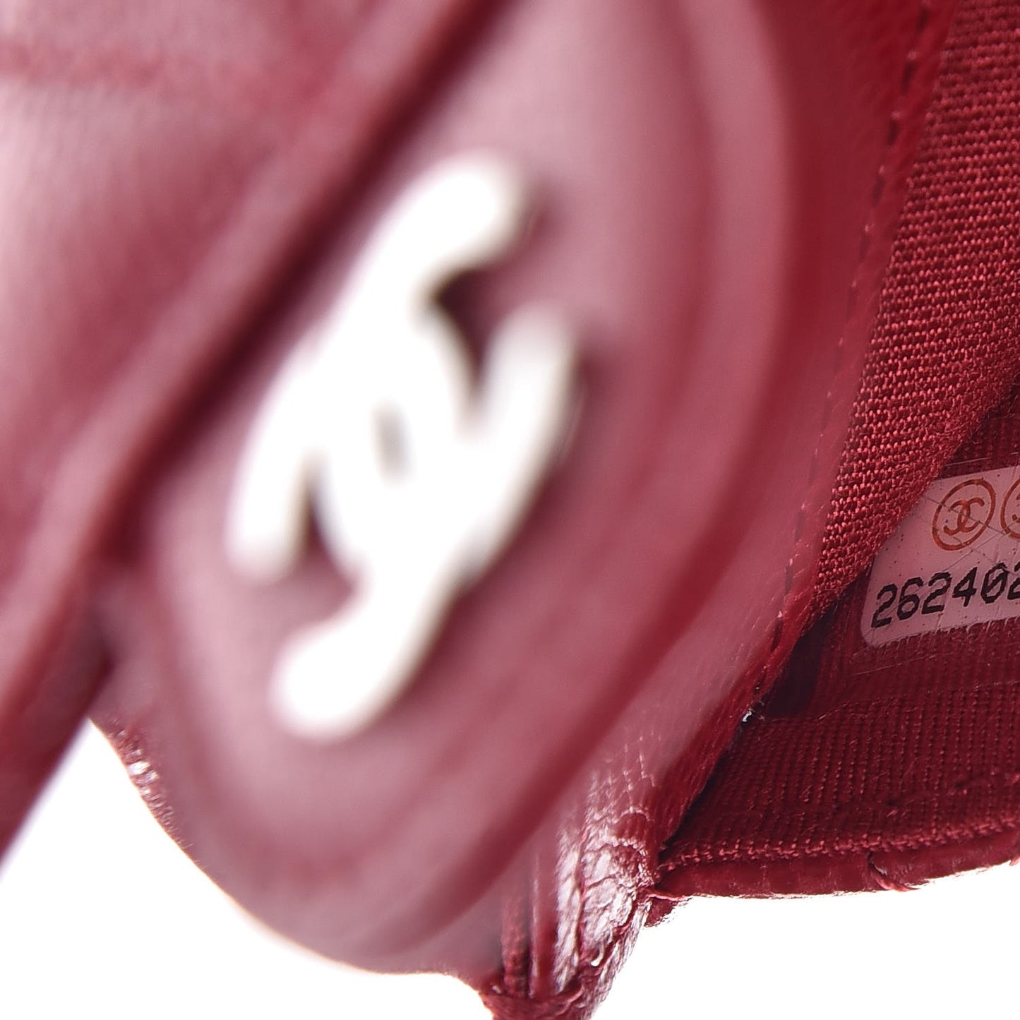 Caviar Quilted Card Holder Dark Pink