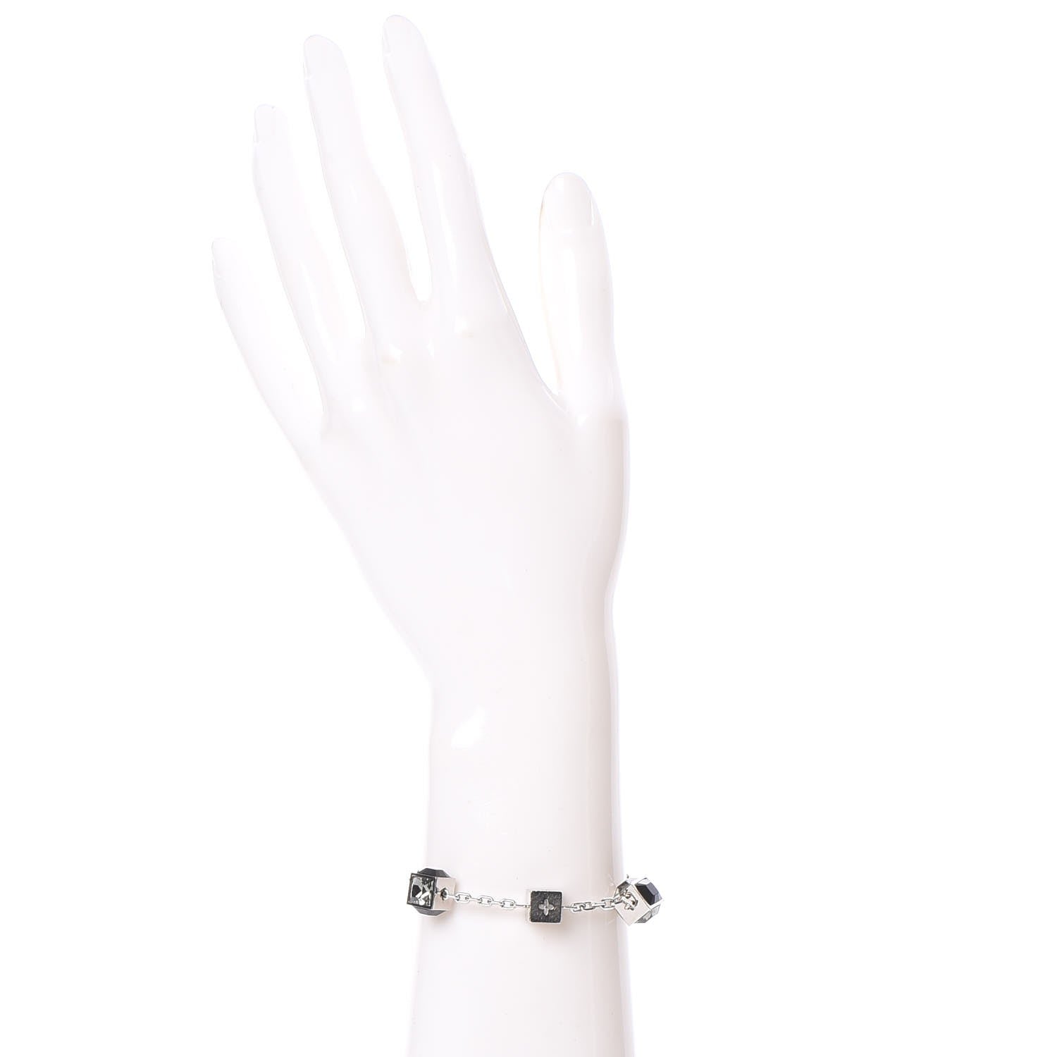 Louis Vuitton Swarovski Gamble Damier Bracelet Silver 2 of 6