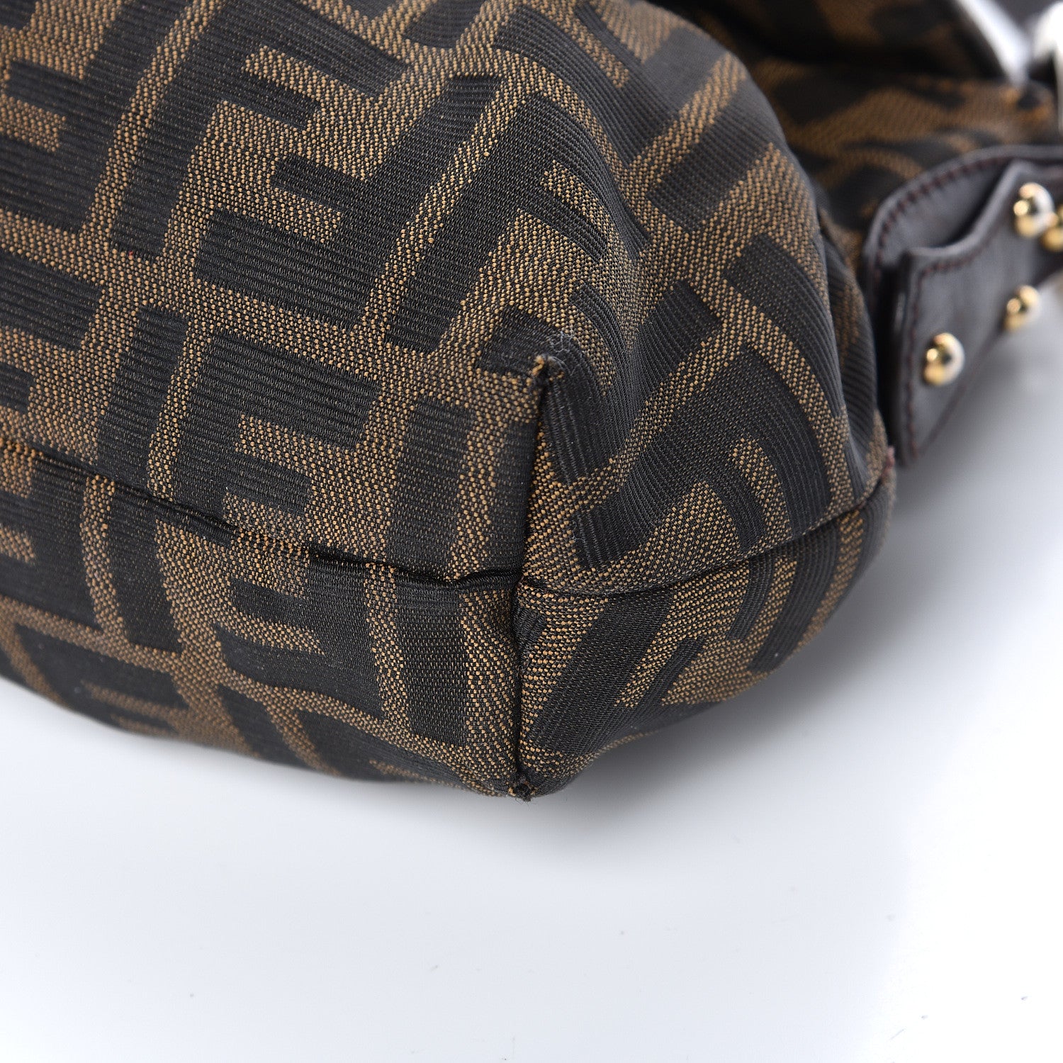 Fendi Zucca Small Chef Shoulder Bag Tobacco 8 of 11
