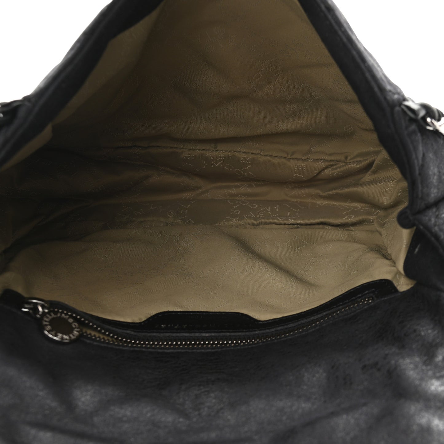 Shaggy Deer Quilted Falabella Shoulder Bag Black