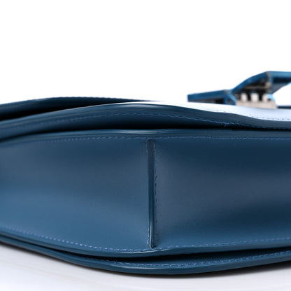 Celine Box Calfskin Medium Classic Box Flap Bag Slate Blue 8 of 10