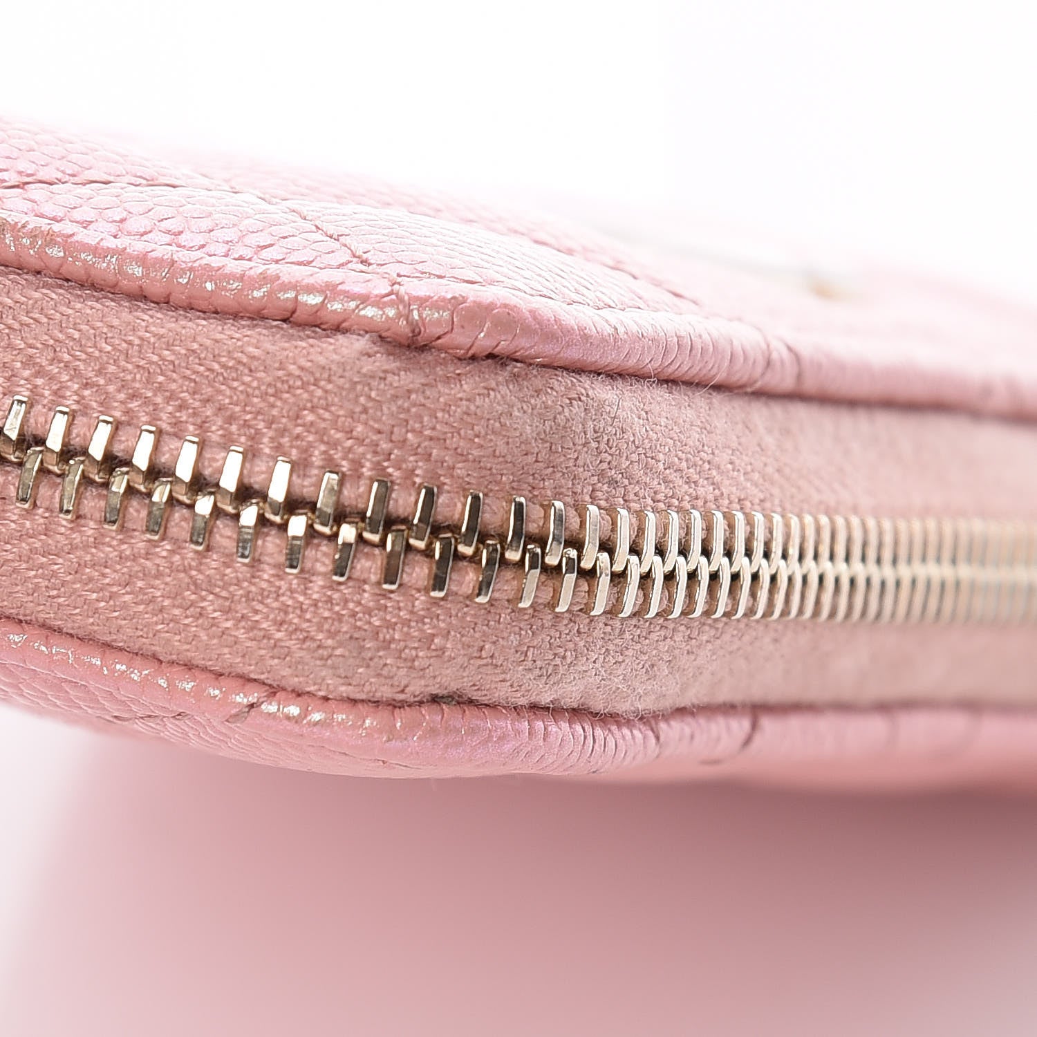 Chanel Iridescent Caviar Quilted Zipped Key Holder Case Rose Pink 12 of 14