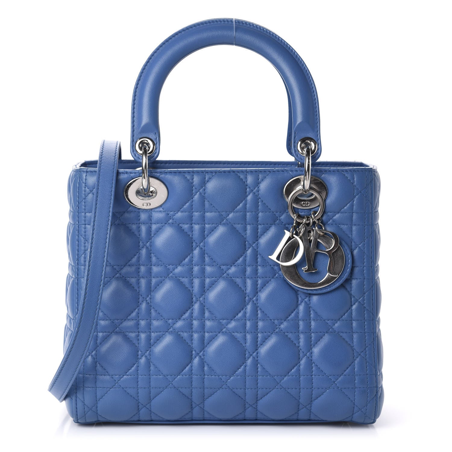 Christian Dior Lambskin Cannage Medium Lady Dior Blue Pastel 1 of 10