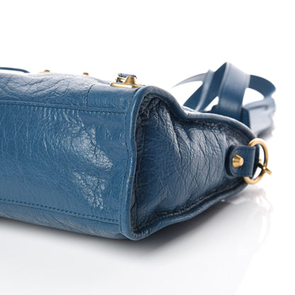 Balenciaga Agneau Arena Gold Metallic Edge Hardware S City Bleu Abysse 6 of 8