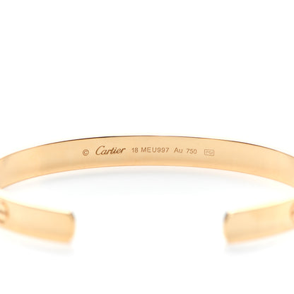 Cartier 18K Yellow Gold LOVE Cuff Bracelet 18 4 of 6