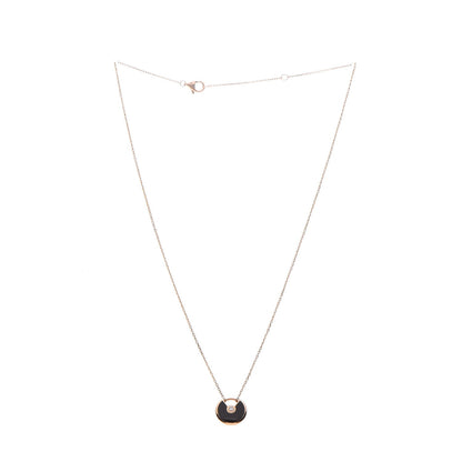 Cartier 18K Pink Gold Diamond Black Onyx XS Amulette de Cartier Pendant Necklace 3 of 7