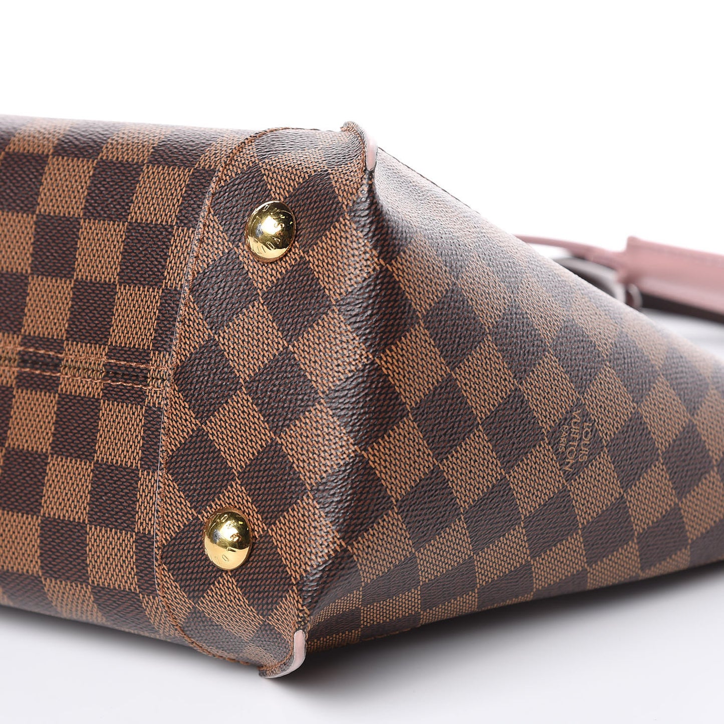 Damier Ebene Caissa Tote PM Rose Ballerine