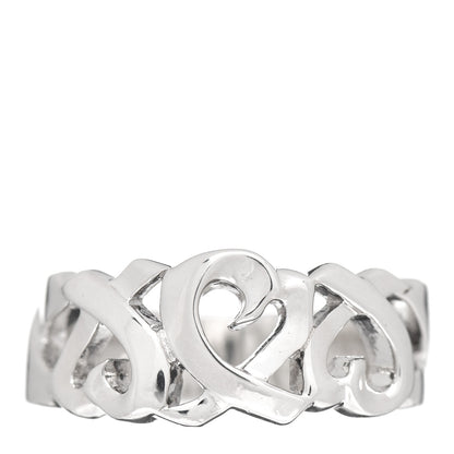 Tiffany Sterling Silver Paloma Picasso Loving Hearts Ring 54 7 1 of 5