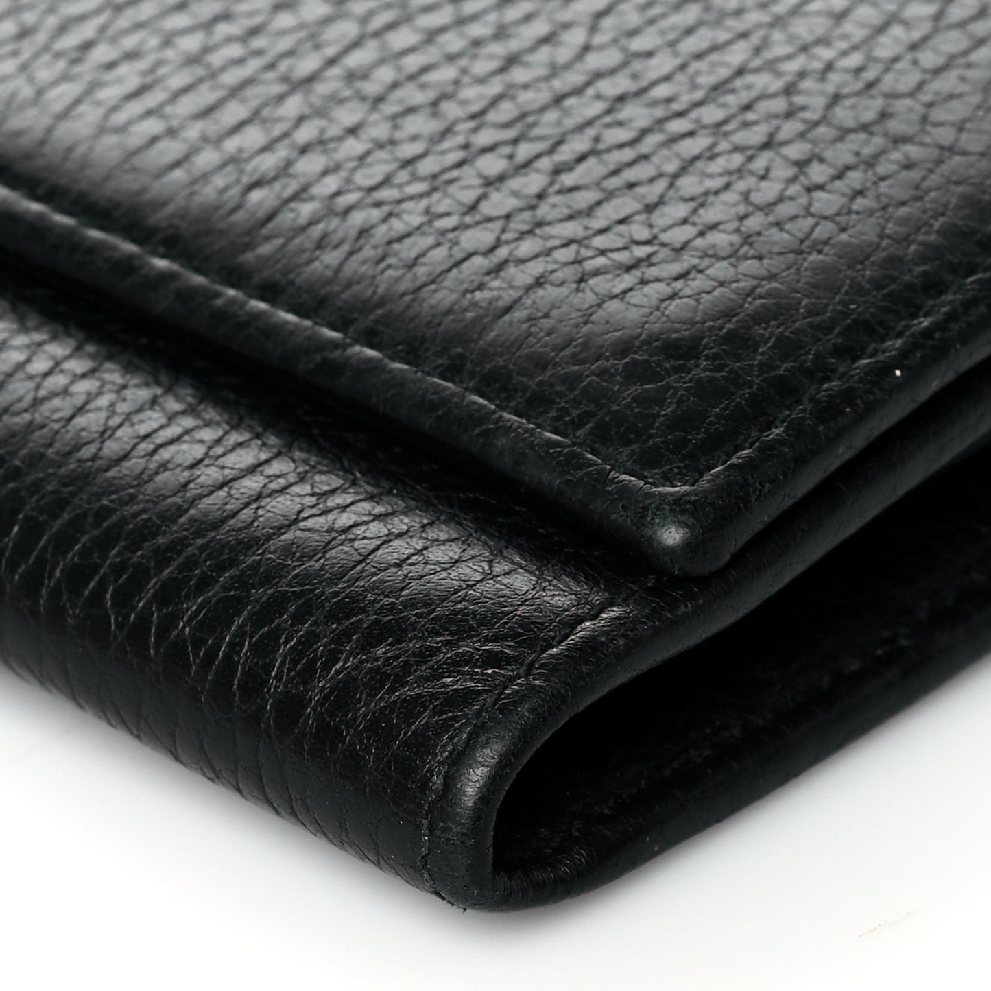 Calfskin Petite GG Marmont Wallet Chain Bag Black