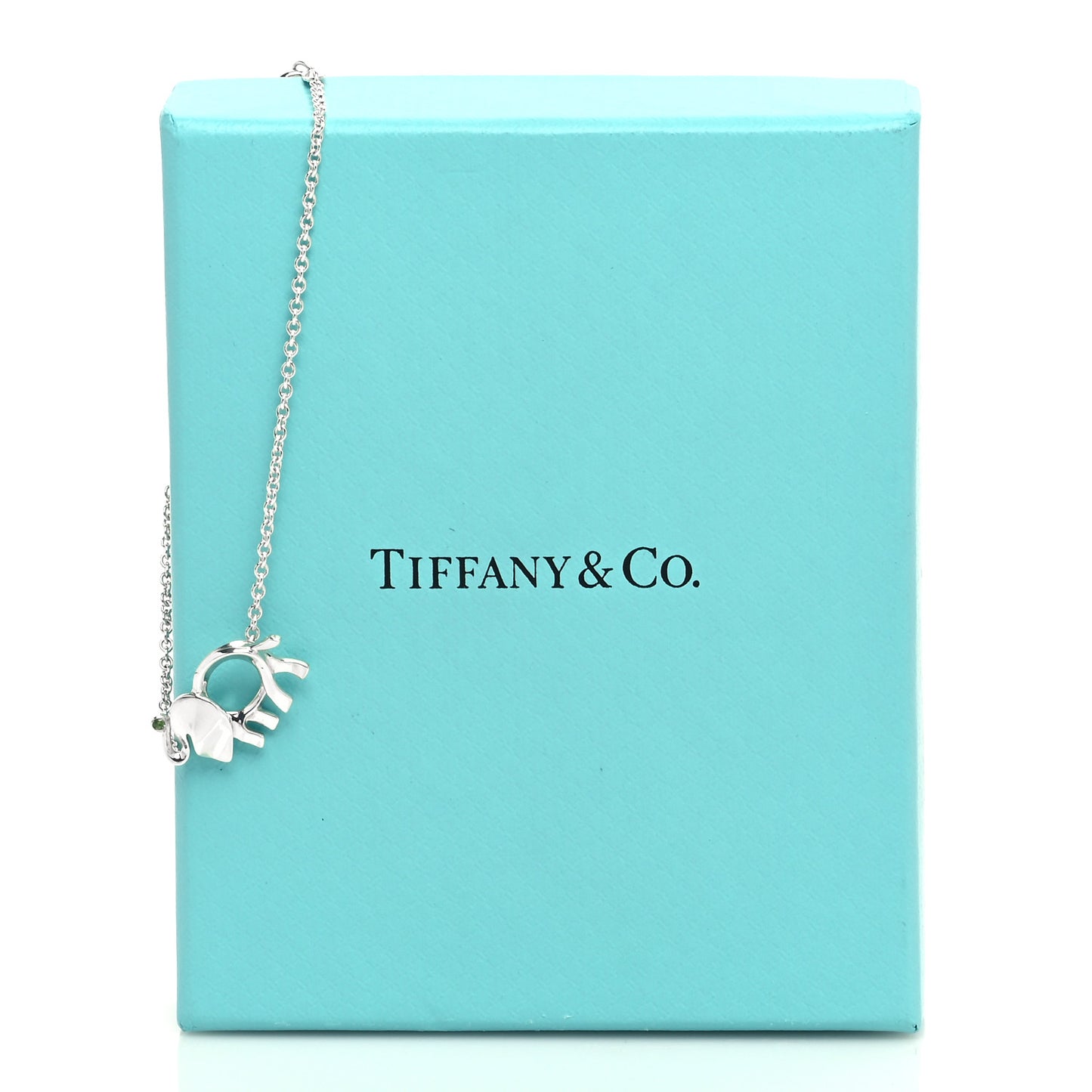 Sterling Silver Tsavorite Save the Wild Elephant Bracelet