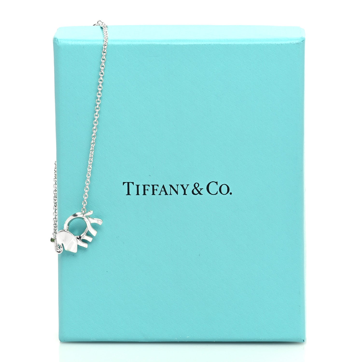 Tiffany Sterling Silver Tsavorite Save the Wild Elephant Bracelet 5 of 5