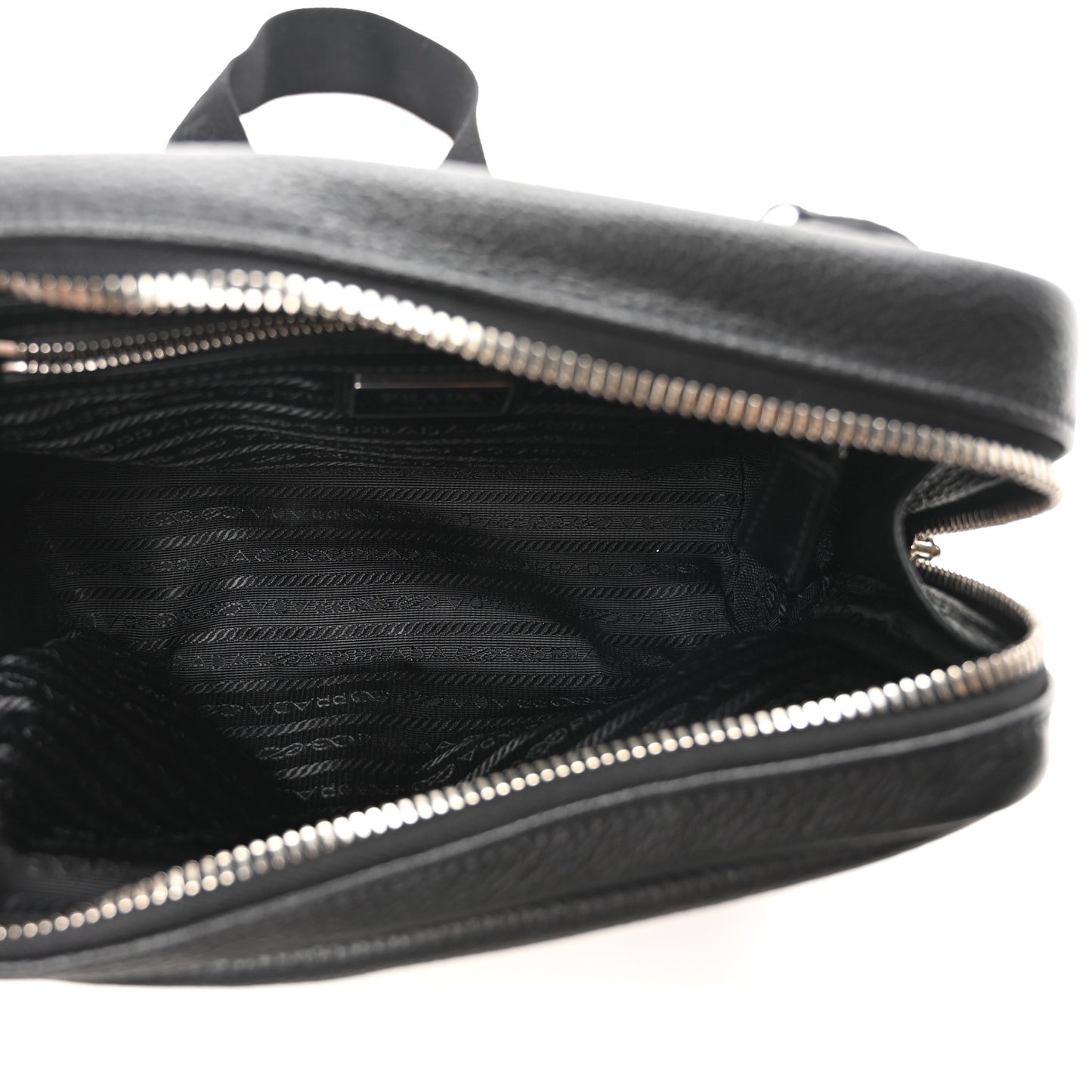 Vitello Daino Charm Shoulder Bag Black