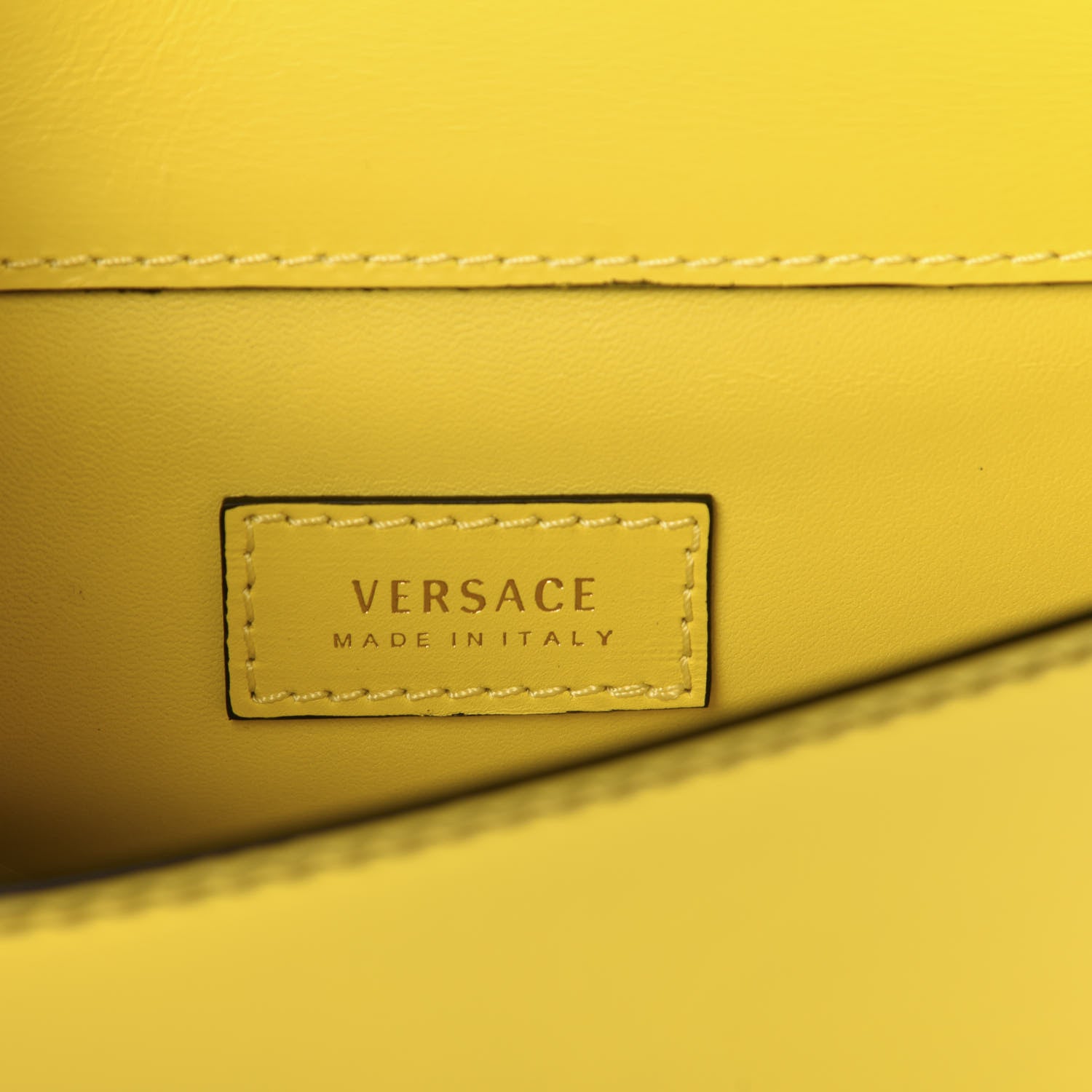 Versace Calfskin V-Adiona Belt Bag Yellow 6 of 10