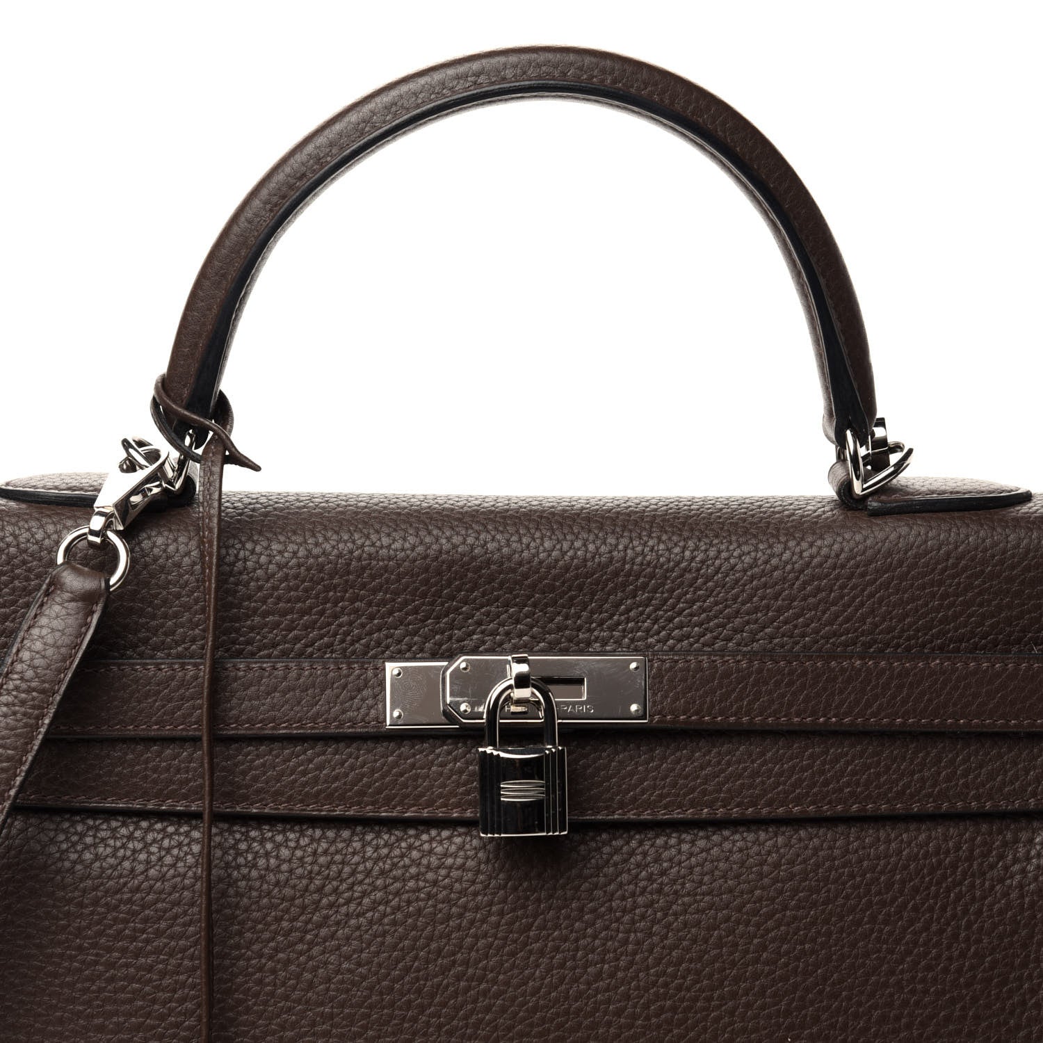 Hermes Taurillon Clemence Kelly Retourne 35 Chocolate 37 of 37