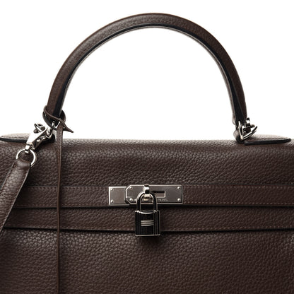 Hermes Taurillon Clemence Kelly Retourne 35 Chocolate 37 of 37
