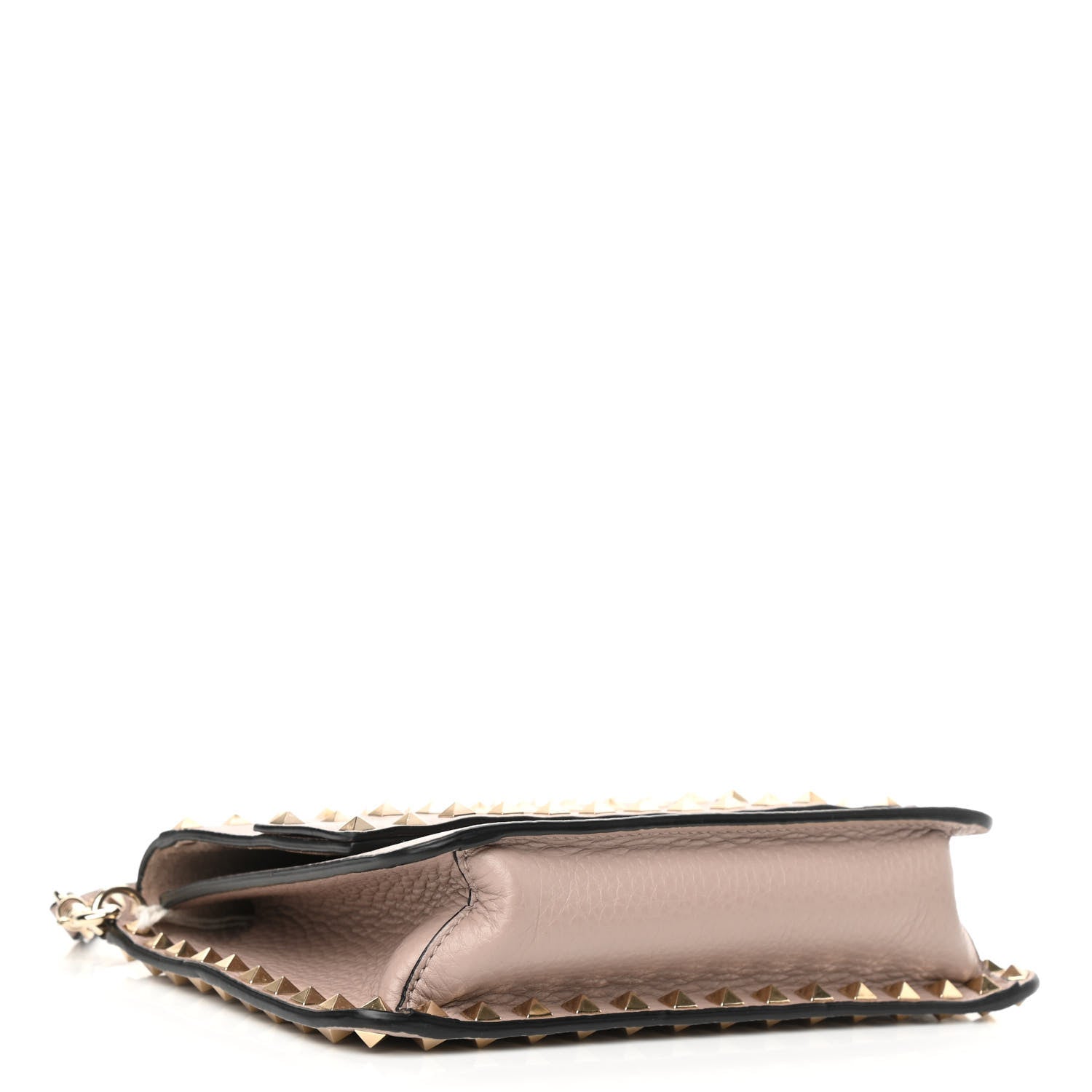 Valentino Garavani Pebbled Calfskin Rockstud Shoulder Bag Poudre 4 of 9
