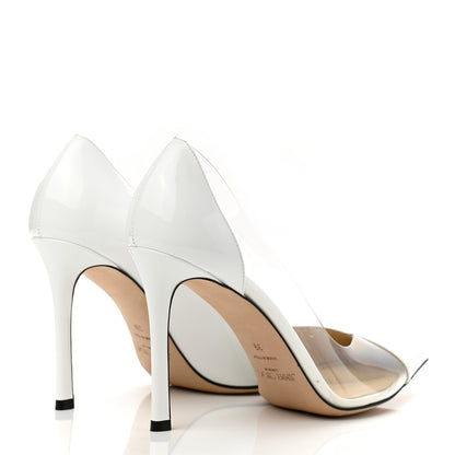 Jimmy Choo Patent Iridescent Plexi Cass 95 Pumps 39 Optical White 4 of 8