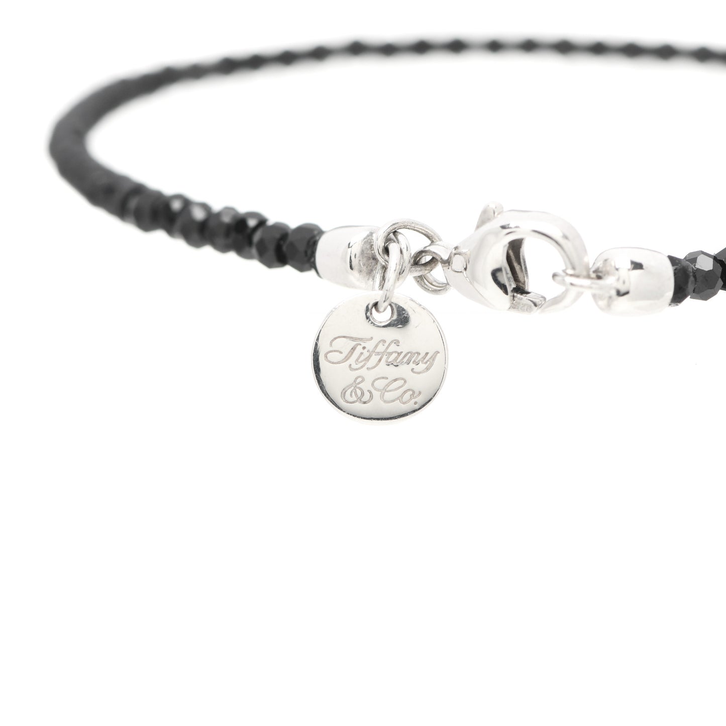 Sterling Silver Black Spinel Ziegfeld Bead Bracelet
