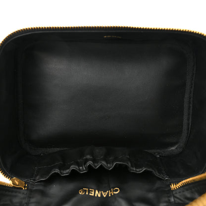 Chanel Lambskin Vanity Cosmetic Case Black 5 of 11