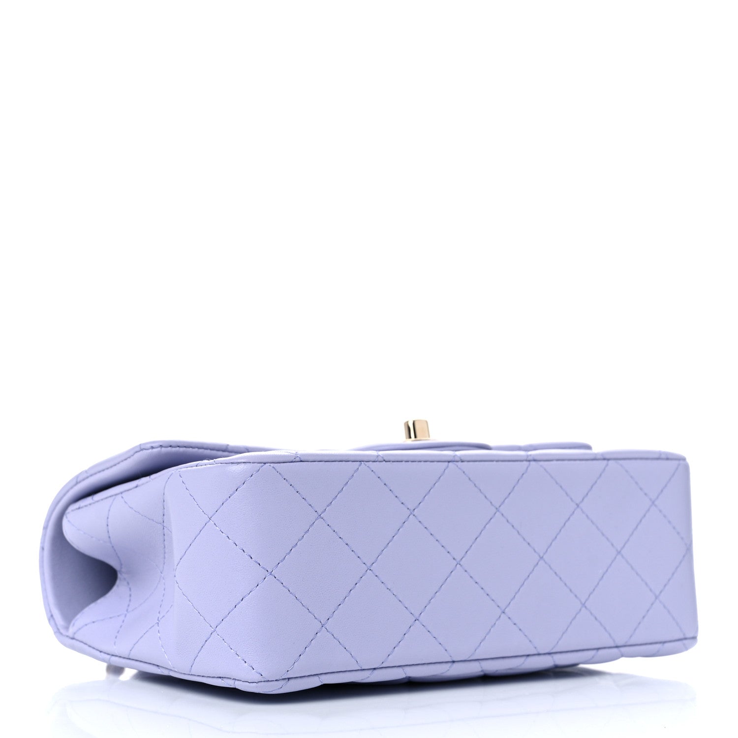 Chanel Lambskin Quilted Mini Top Handle Rectangular Flap Light Purple 3 of 9