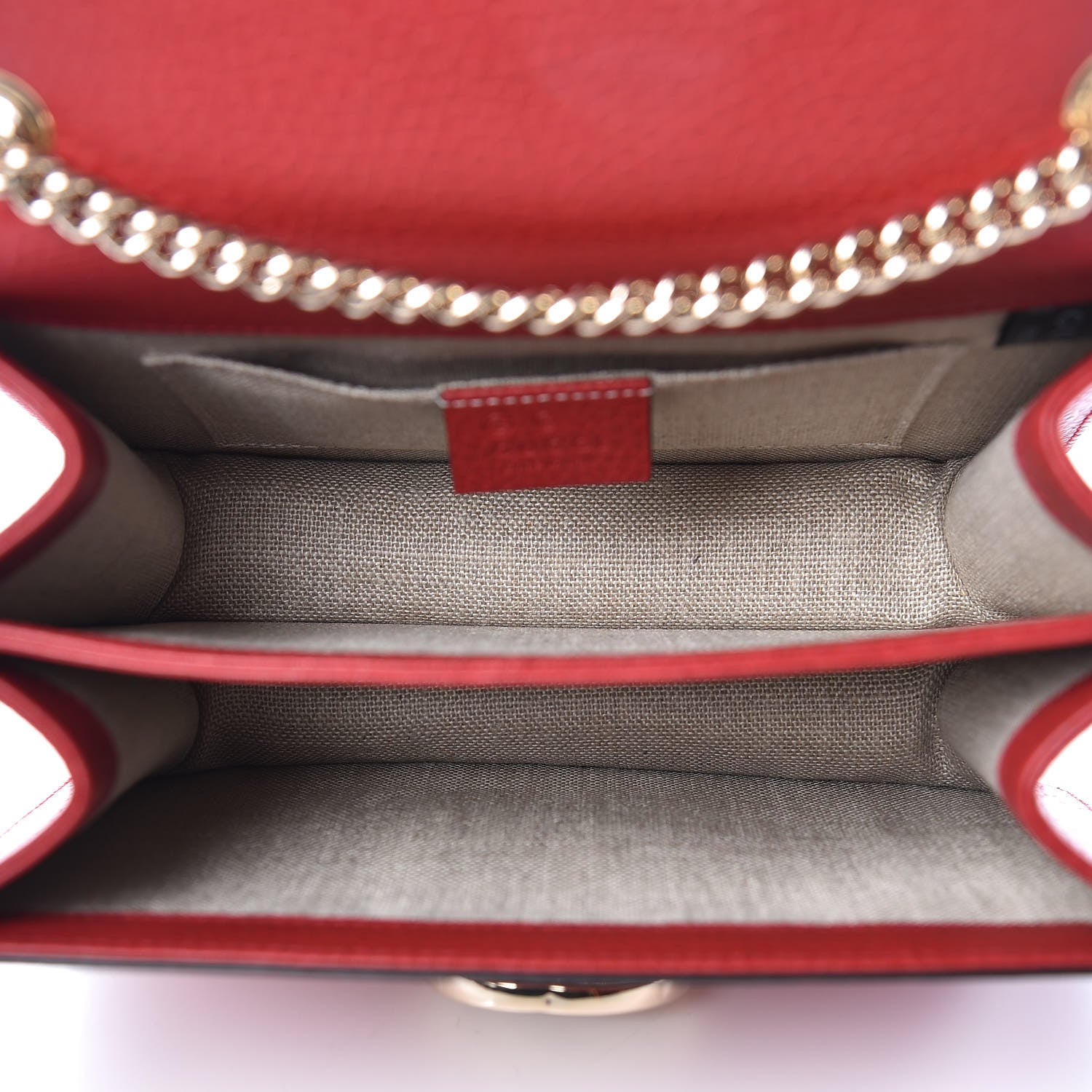 Gucci Dollar Calfskin Small Interlocking G Shoulder Bag Red 5 of 9