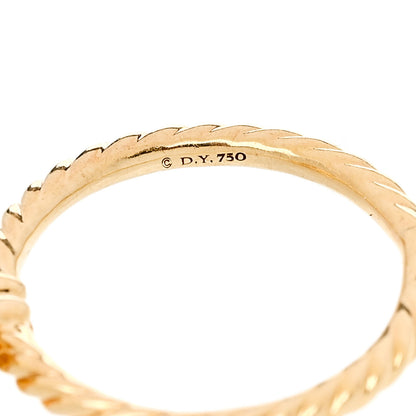 David Yurman 18K Yellow Gold Diamond Citrine 7mm Chatelaine Ring 46 3.75 5 of 5