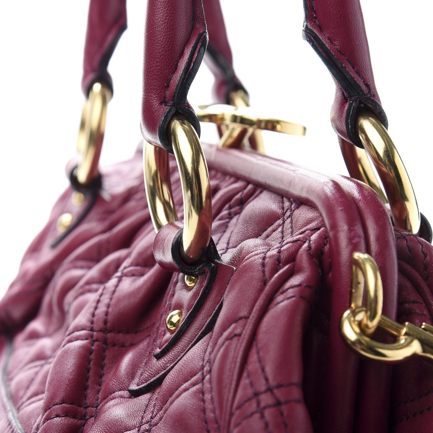 Marc Jacobs Lambskin Quilted Stam Violet 13 of 20