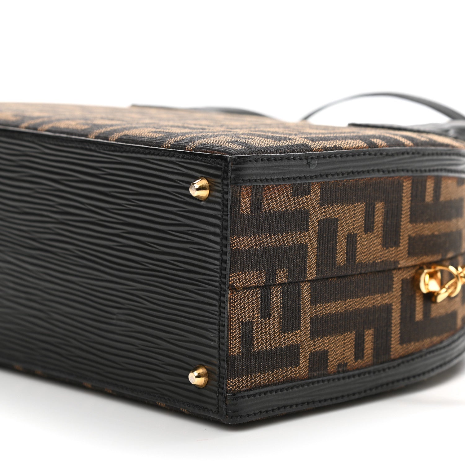 Fendi Zucca Calfskin Box Bag Tobacco Black 9 of 9