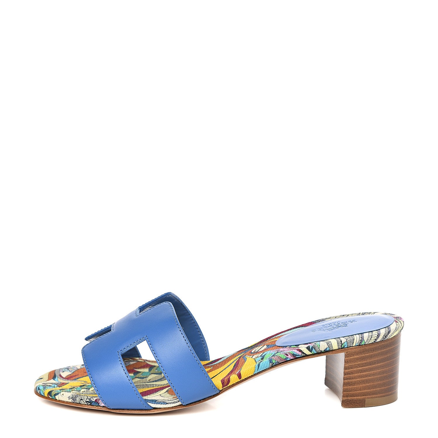 Hermes Calfskin Oasis Sandals 36 Bleu Zanzibar 1 of 8