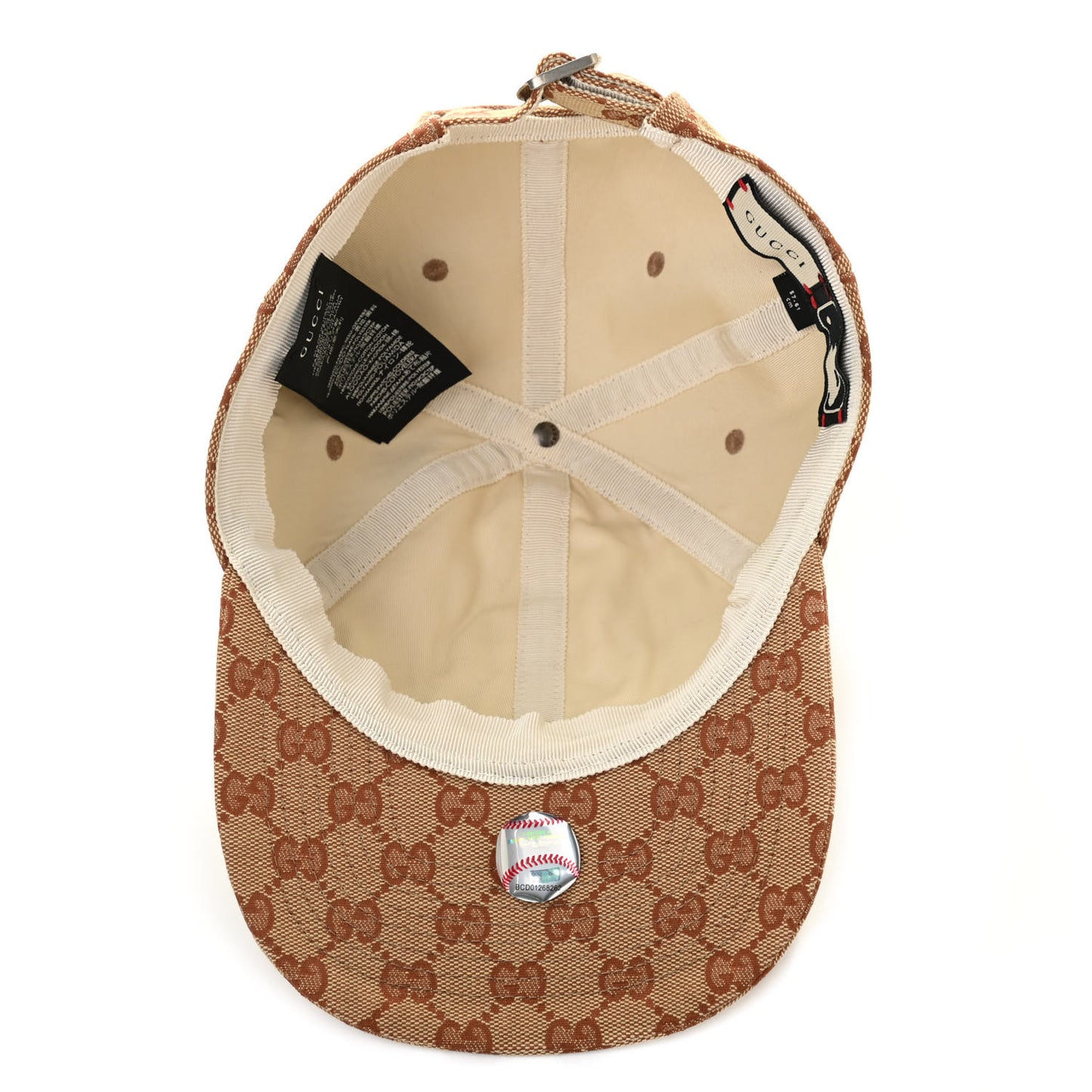 X MLB Monogram LA Dodgers Baseball Hat 57-61 Beige Ruggine