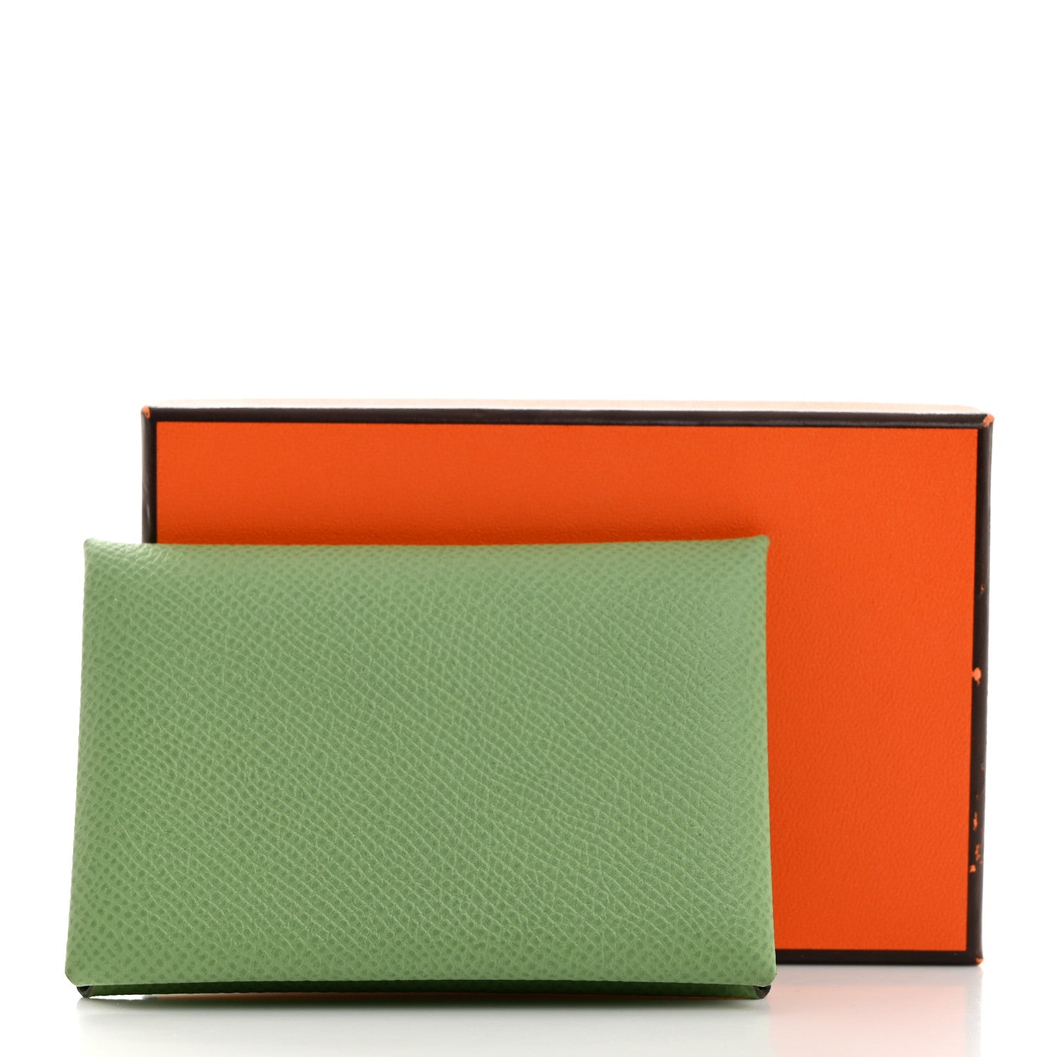 Hermes Epsom Calvi Card Case Vert Criquet 8 of 8
