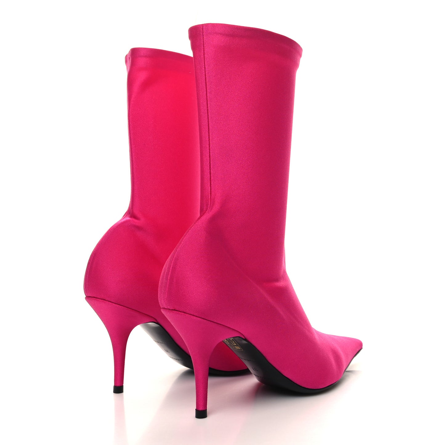 Matte Spandex Extreme Pointed Toe Knife 80mm Ankle Boots 37 Fluo Pink