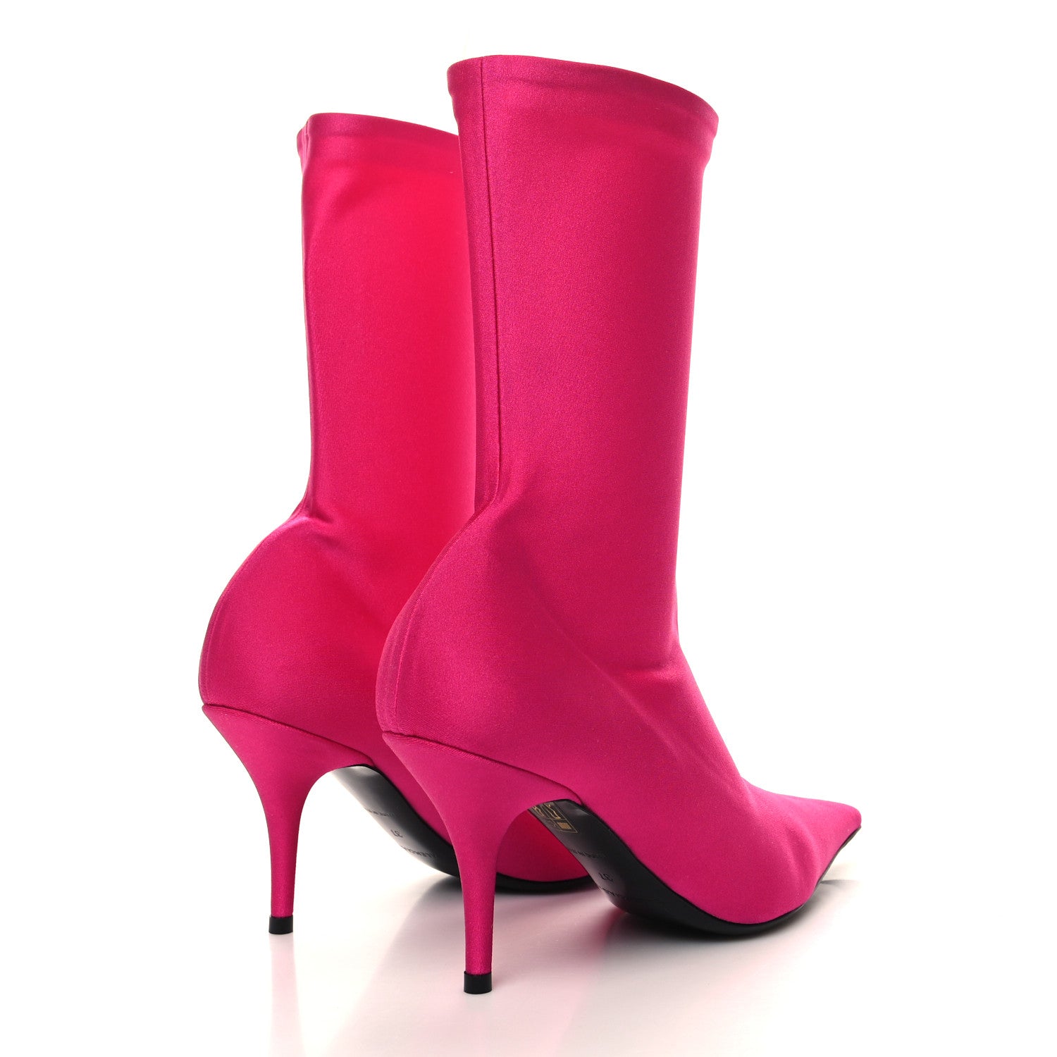 Balenciaga Matte Spandex Extreme Pointed Toe Knife 80mm Ankle Boots 37 Fluo Pink 4 of 7