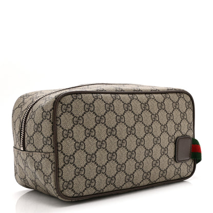 Gucci GG Supreme Medium Toiletry Case Beige Dark Brown 3 of 10