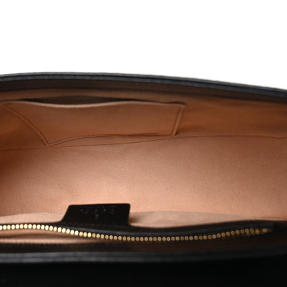 Gucci GG Supreme Monogram Calfskin Small Padlock Messenger Shoulder Bag Beige Black Cuir 5 of 11