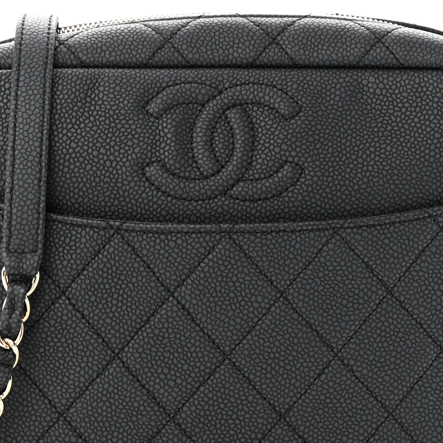 Chanel Iridescent Caviar Quilted Small Coco Tassel Camera Case Black 8 of 10