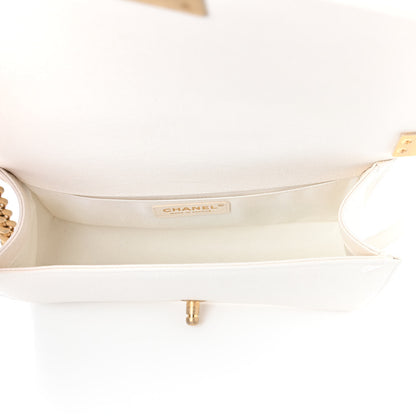 Chanel Caviar Quilted Medium Boy Flap Ivory 5 of 10