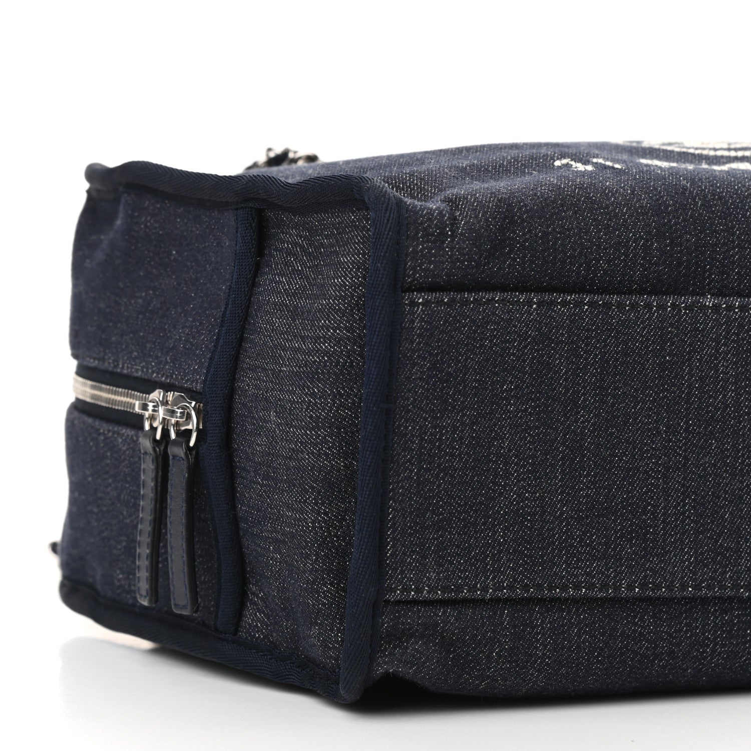 Chanel Denim Deauville Bowling Bag Dark Blue 9 of 10