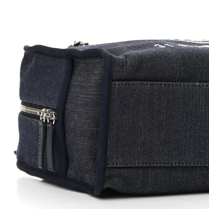 Chanel Denim Deauville Bowling Bag Dark Blue 9 of 10