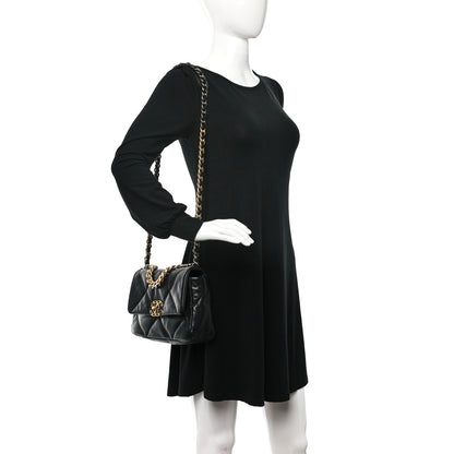 Chanel Goatskin Quilted Medium Chanel 19 Flap Black 2 of 11