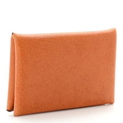 Hermes Peau Porc Calvi Card Case Toffee 3 of 9