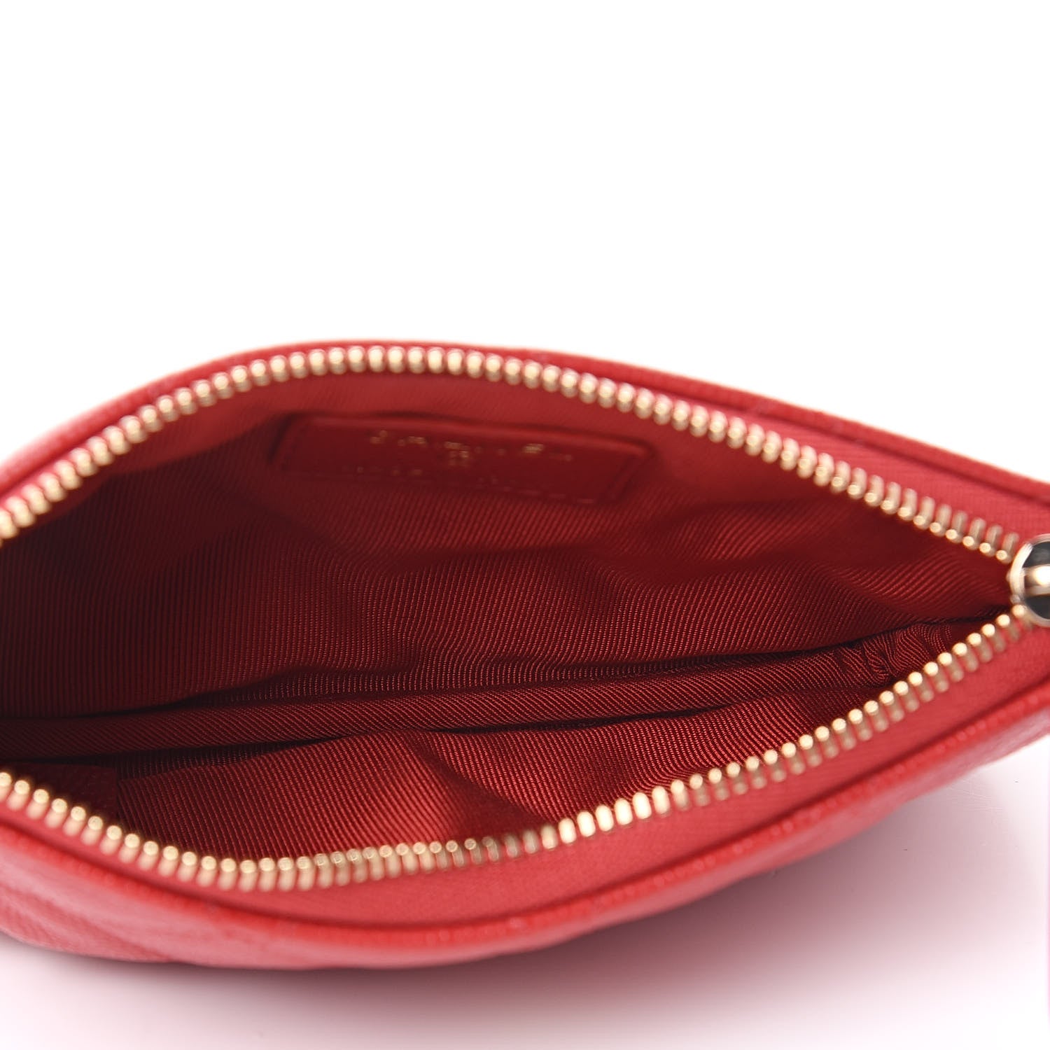 Chanel Caviar Quilted Small Cosmetic Case Red 5 of 8