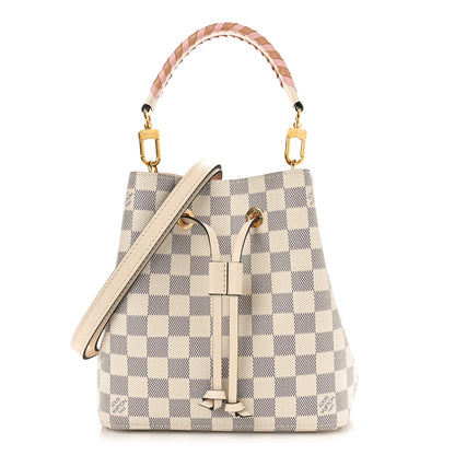 Louis Vuitton Damier Azur Braided Neonoe BB Pink 1 of 8