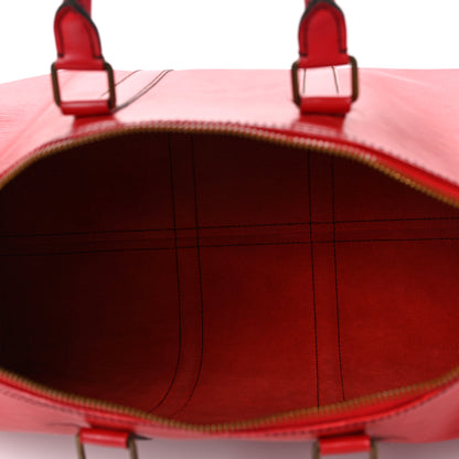 Louis Vuitton Epi Keepall 45 Castillan Red 5 of 9