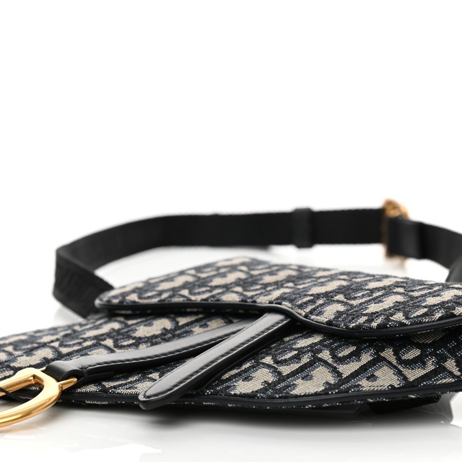 Christian Dior Oblique Saddle Belt Pouch Blue 7 of 7