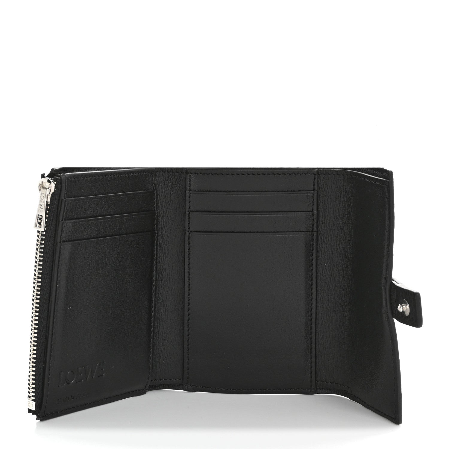 Loewe Grained Calfskin Small Vertical Wallet Black 5 of 10