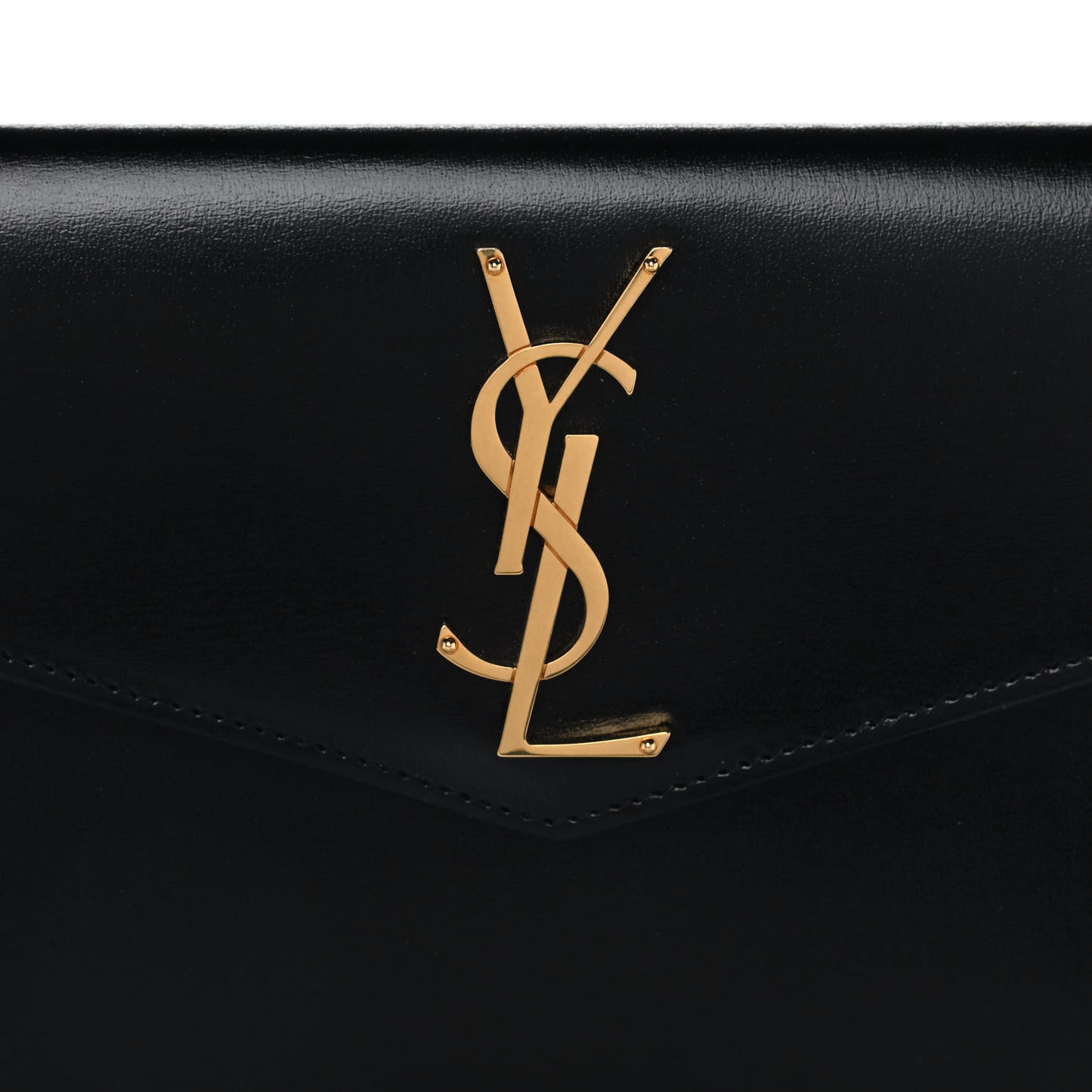 Smooth Shiny Calfskin Monogram Uptown Pouch Black