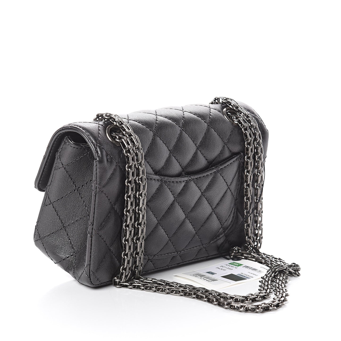 Sheepskin Quilted 2.55 Reissue Mini Flap Dark Grey