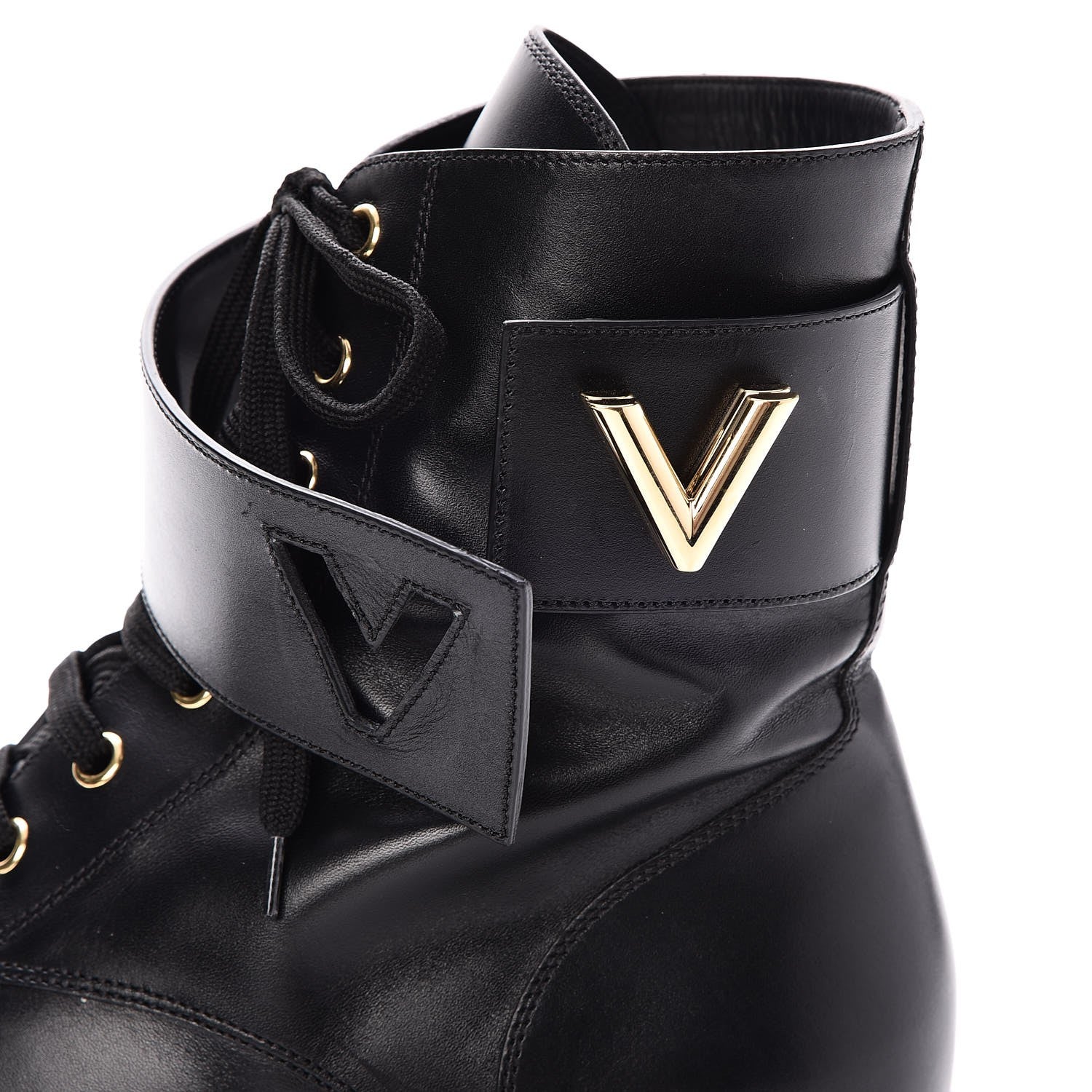 Louis Vuitton Calfskin Wonderland Ranger Boots 41 Black 7 of 9