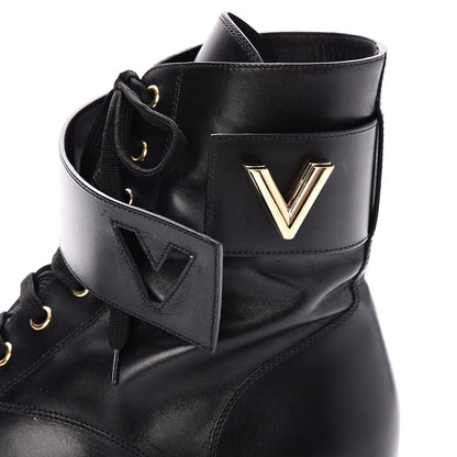 Louis Vuitton Calfskin Wonderland Ranger Boots 41 Black 7 of 9